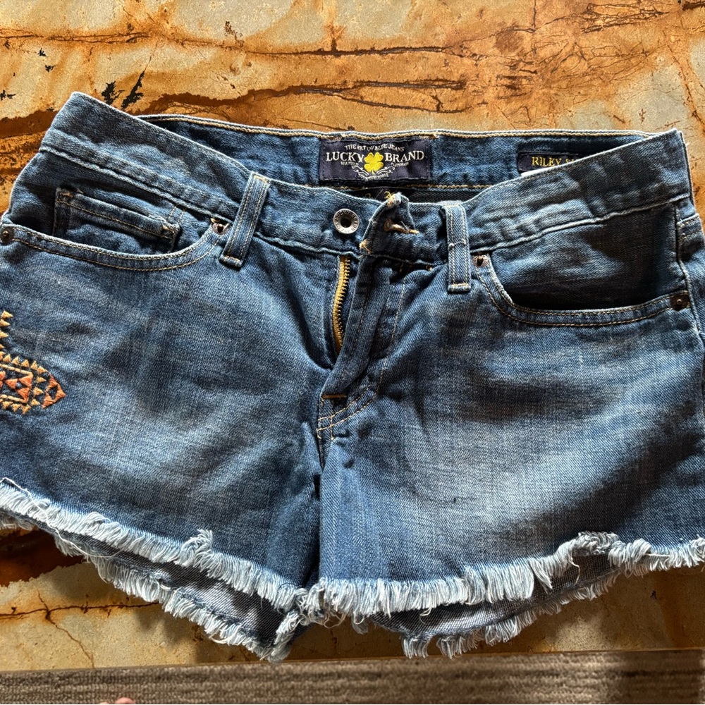 Lucky Brand Distressed Blue Jean Shorts